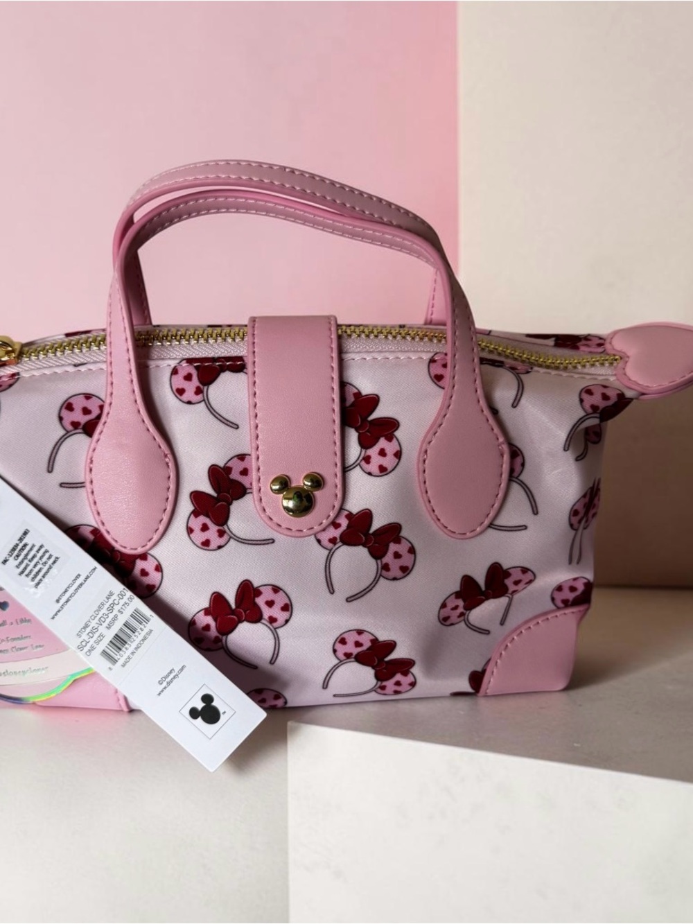 Stoney Clover Lane  Crossbody Small Pink Minnie Bow Mini Satchel New with Tags